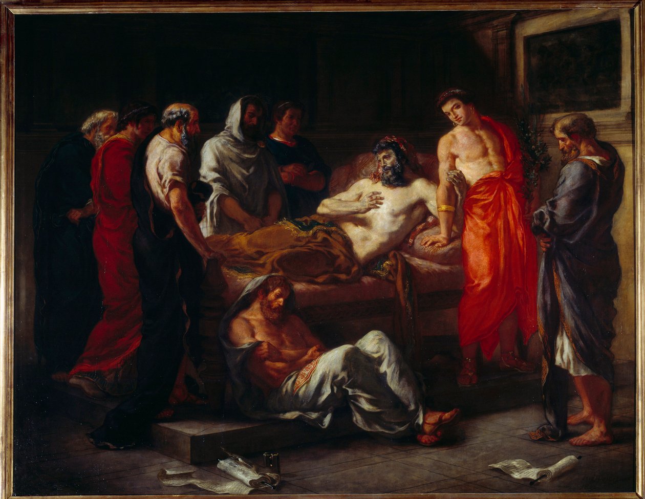 The Death of Marcus Aurelius by Ferdinand Victor Eugene Delacroix