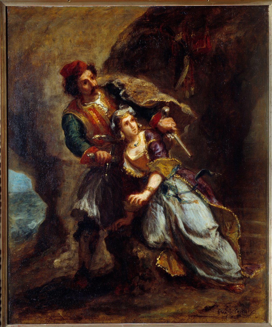 The engagement of Abydos by Ferdinand Victor Eugene Delacroix