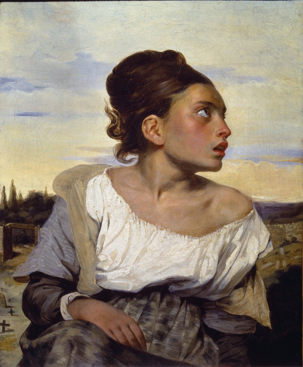 Young Orphan at the Cemetery by Ferdinand Victor Eugene Delacroix