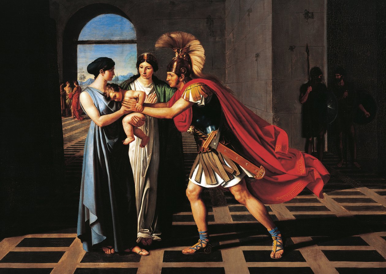 Andromache Intercepting Hector at the Scaean Gate by Ferdinando Castelli