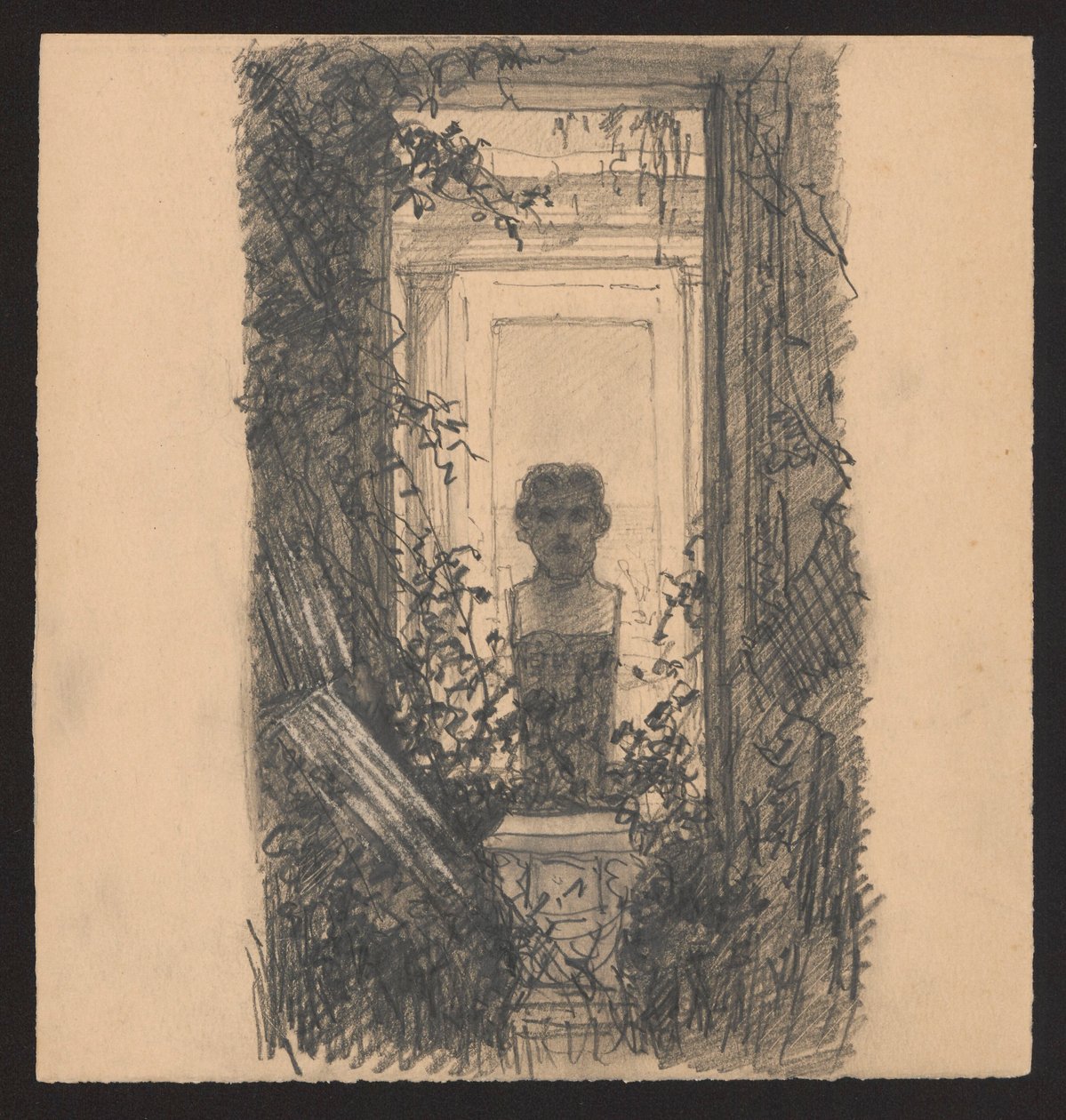 Male Herm in the Garden, Against the Window by Ferdynand Ruszczyc