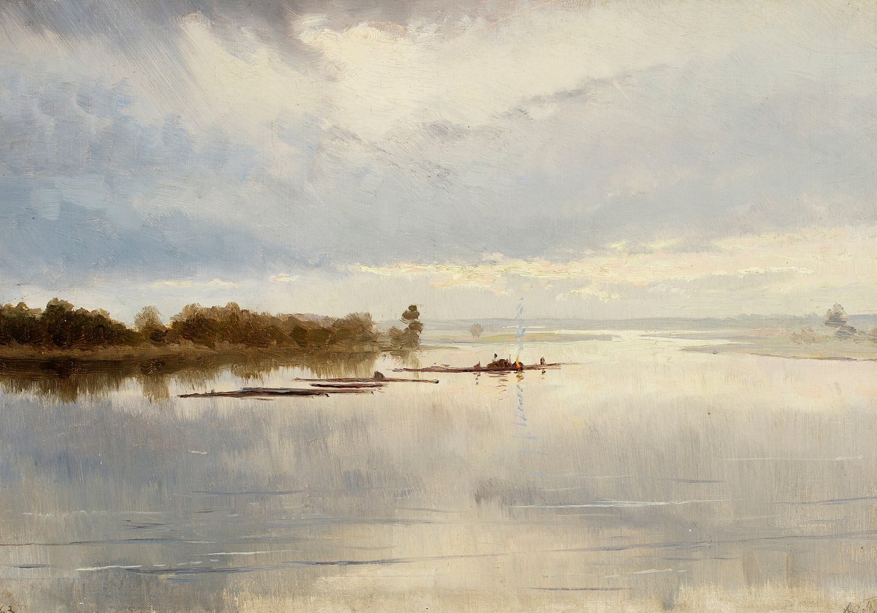 River Landscape by Ferdynand Ruszczyc