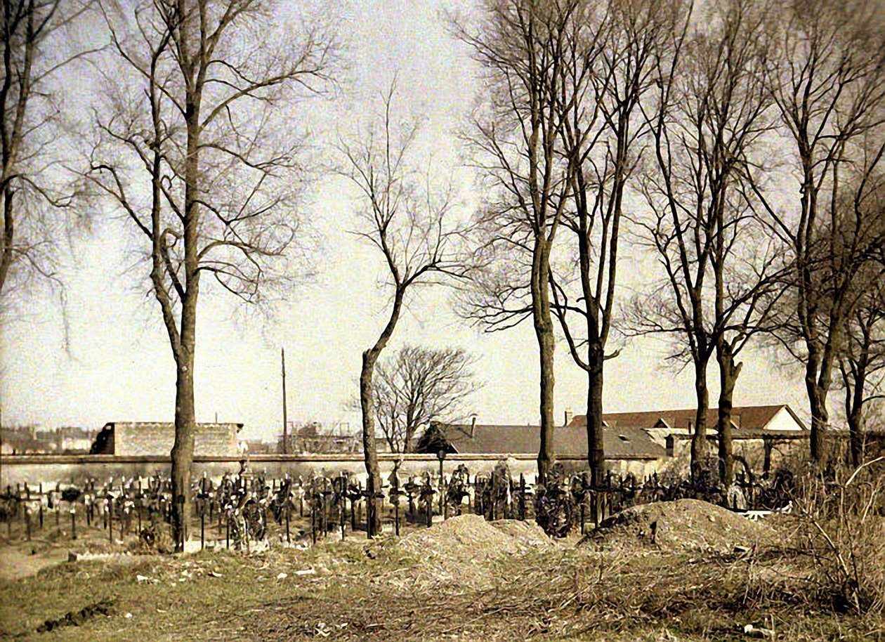 A Cemetery with New Graves, Reims, Marne, France by Fernand Cuville