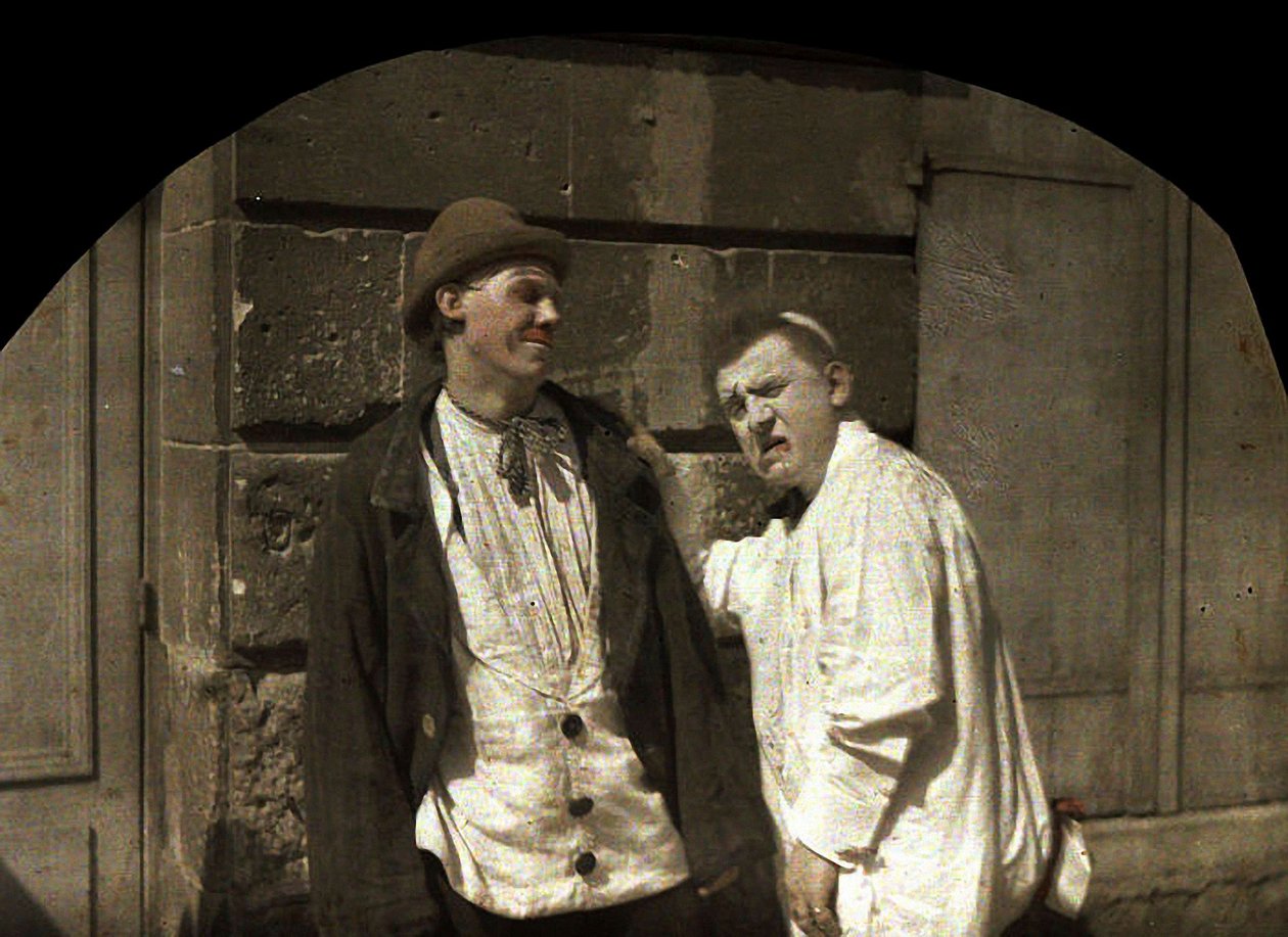 Footel the clown, and his son, Soissons, Aisne, France, 1917 by Fernand Cuville