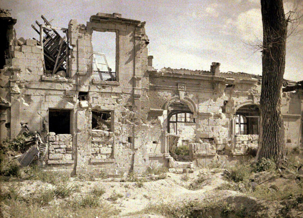 Ruins of the Chateau Saint-Paul, Crouy, Soissons, Aisne, France, 1917 by Fernand Cuville