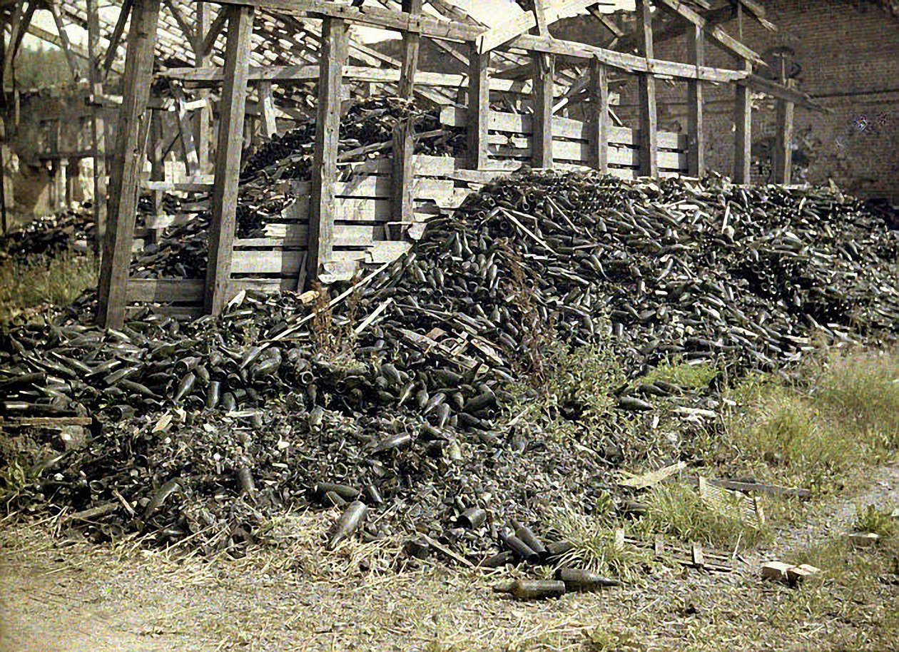 Ruins of the heavily damaged Vauxrot distillery, Cuffies, Aisne, France by Fernand Cuville