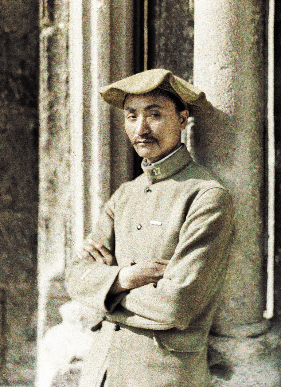 Worker from Indochina on the Western Front, Soissons, Aisne, France, 1917 by Fernand Cuville