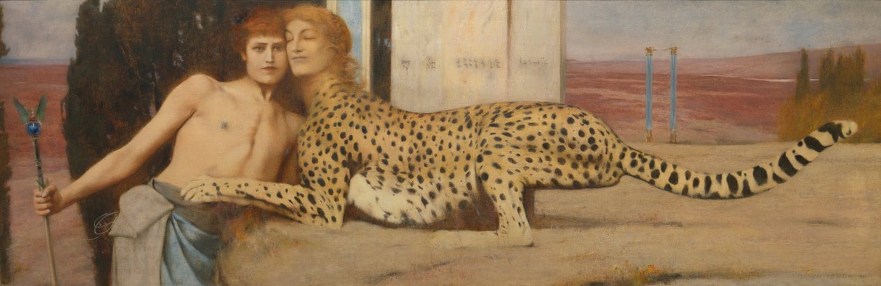 Caresses by Fernand Khnopff
