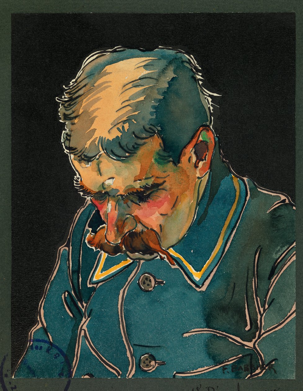 Prisoner Mar de Rance Conducts the Camp Orchestra, Gustrow by Fernand Barbier