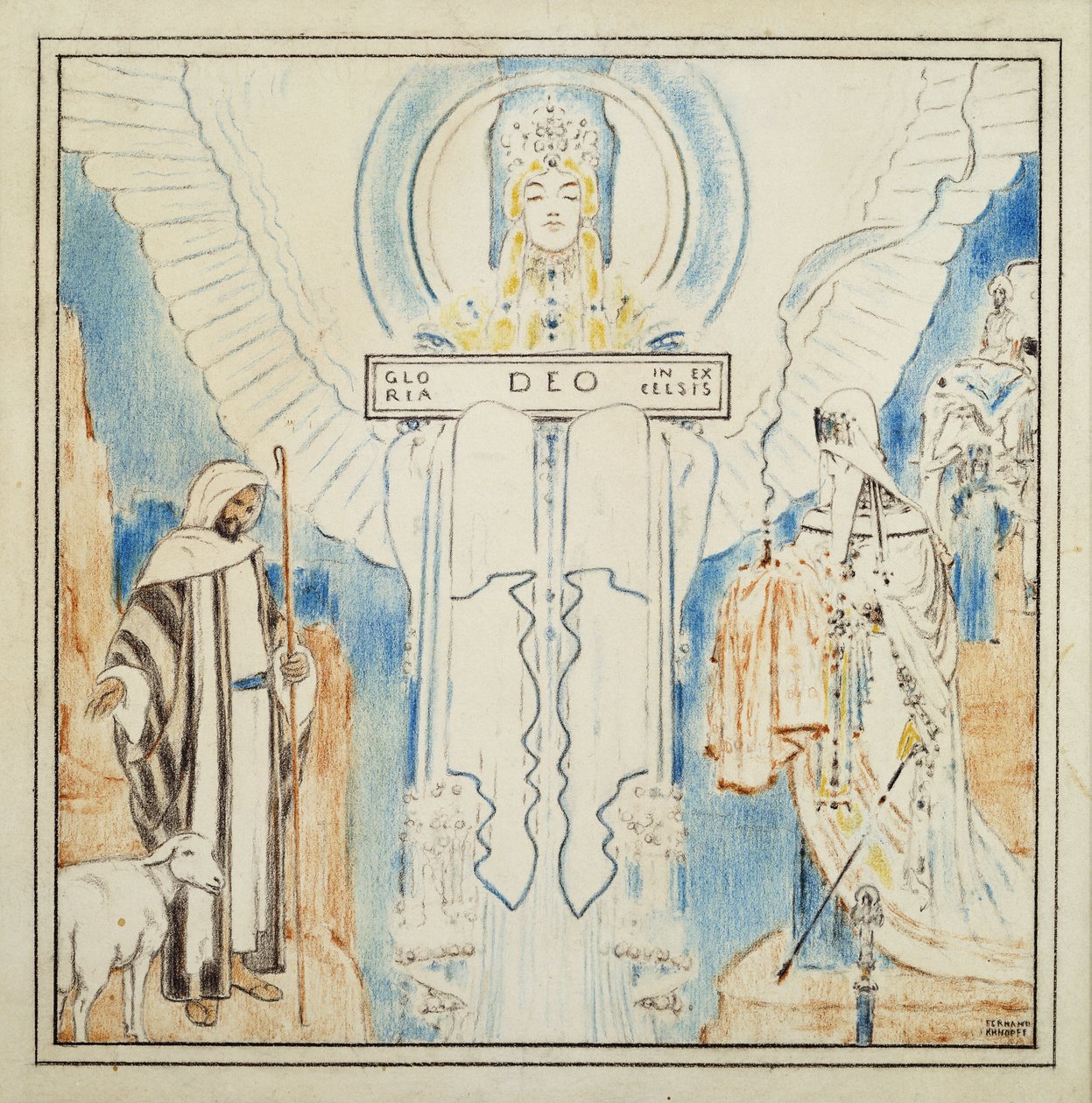 Christmas Angel by Fernand Khnopff