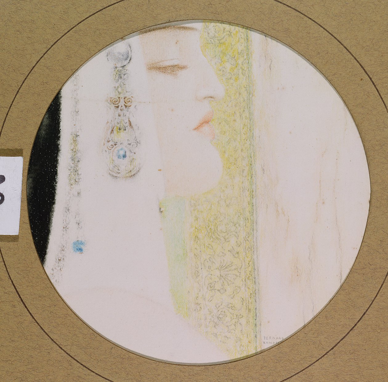 Head of a Woman, c.1908 by Fernand Khnopff
