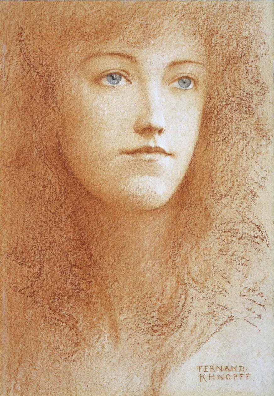 Portrait of a Young English Woman by Fernand Khnopff