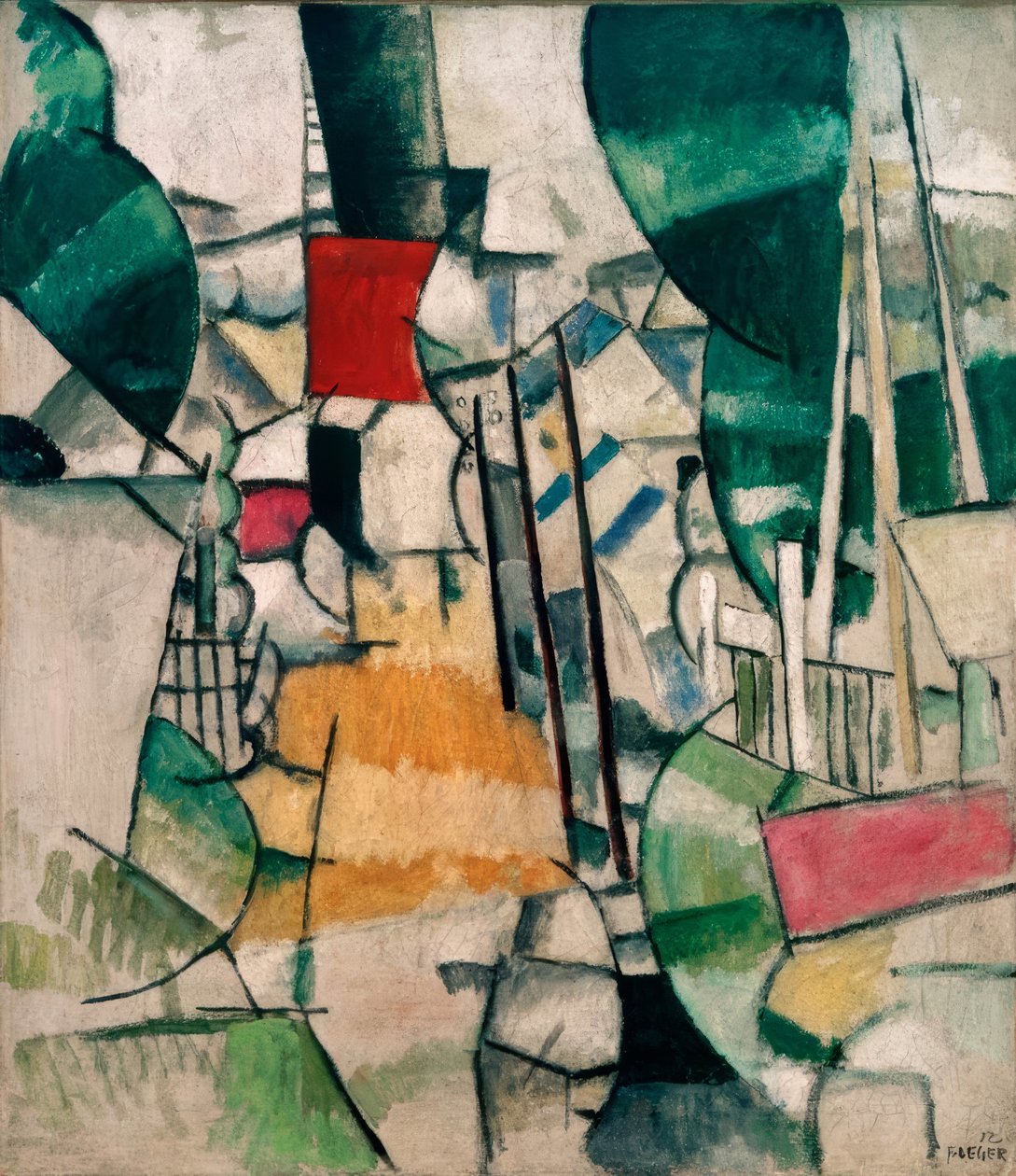 Railroad Crossing by Fernand Leger