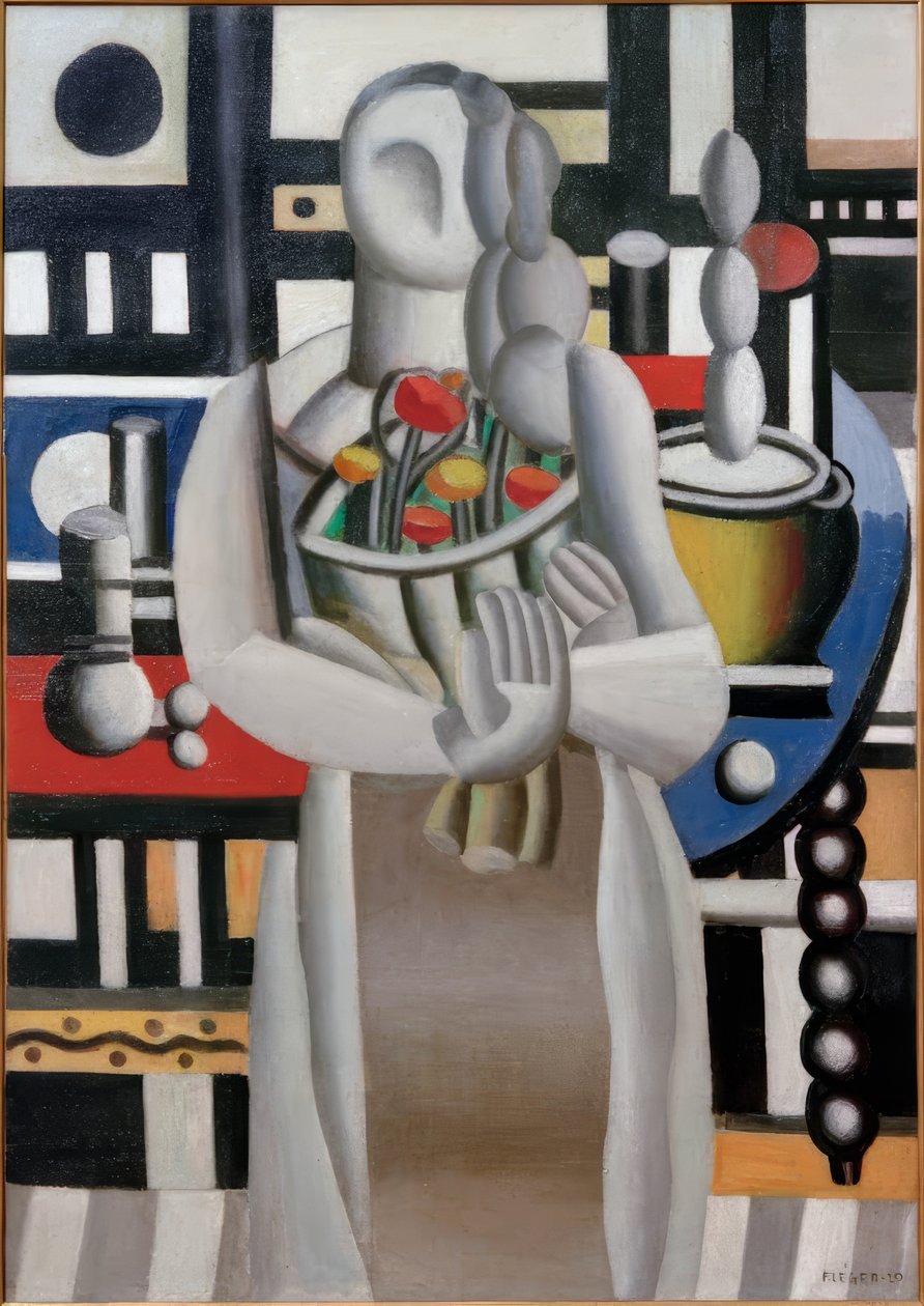 Woman with Flowers by Fernand Leger
