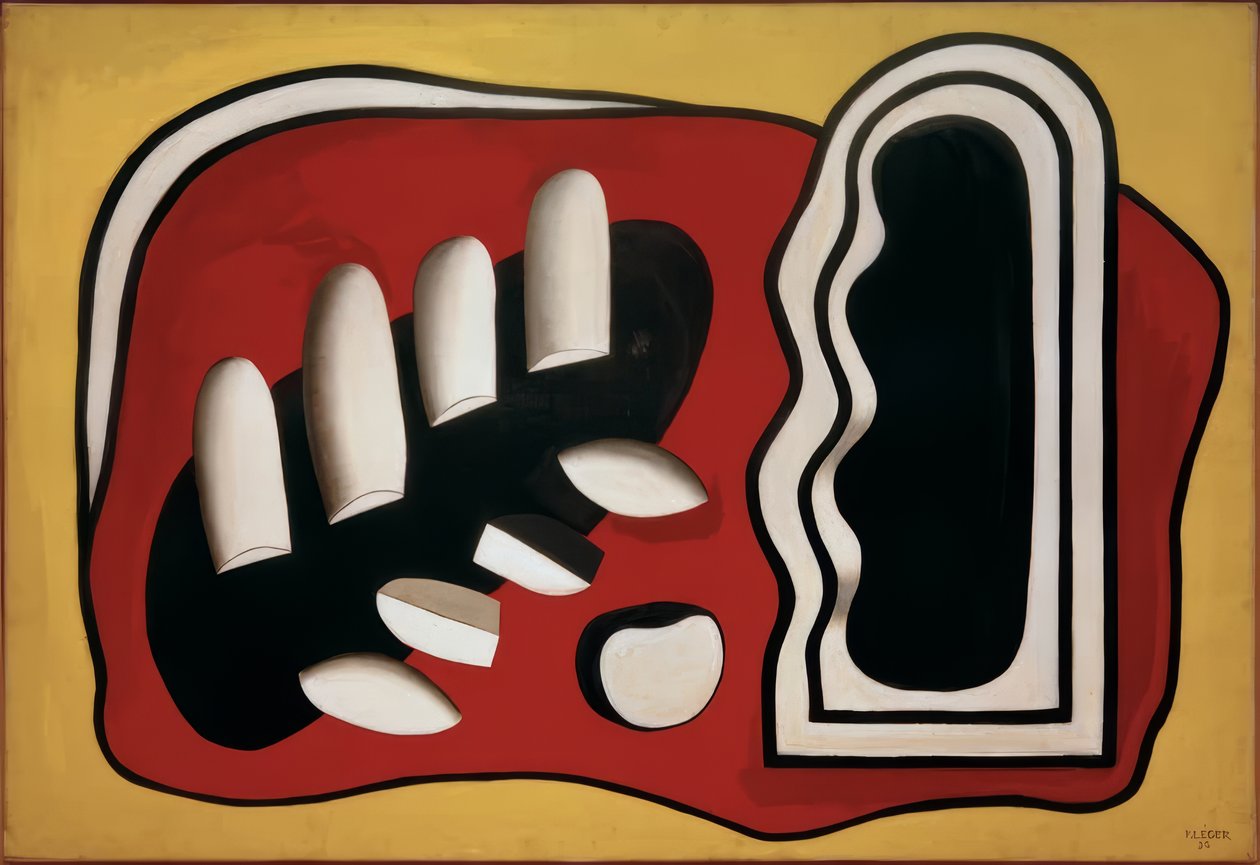 Composition Yellow Background by Fernand Leger