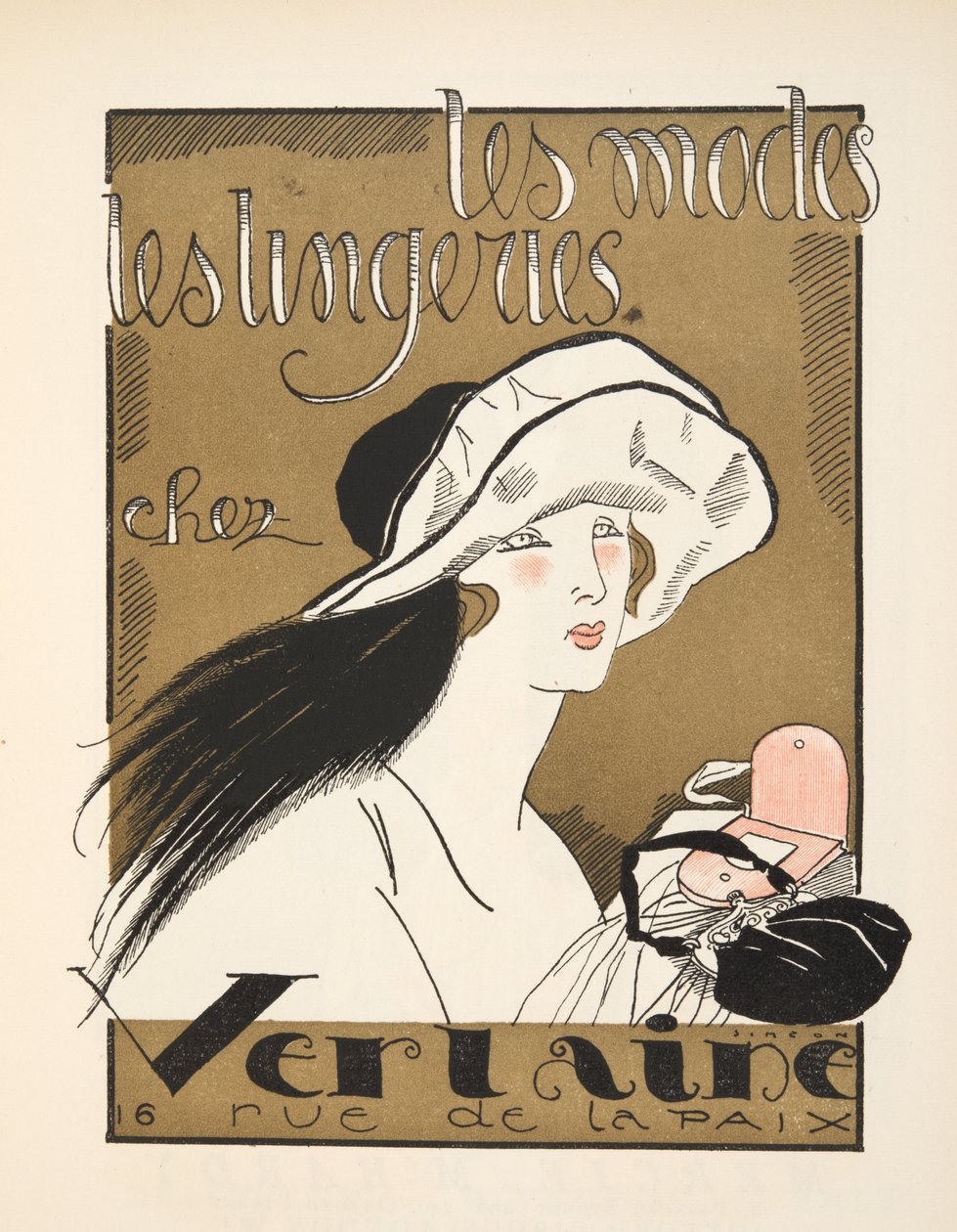 Advertisement for Verlaine, from Gazette de Bon Ton by Fernand Siméon
