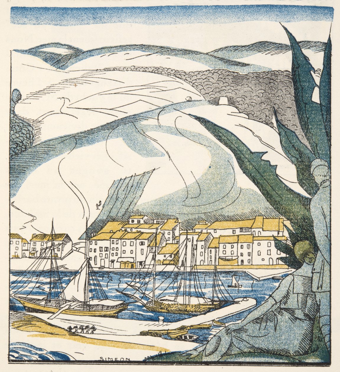 Antibes, from Gazette de Bon Ton, pub.1920 by Fernand Siméon