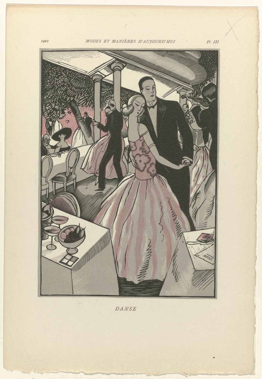 Fashions and Manners of Today, 1922, Pl. 3: Dance by Fernand Siméon