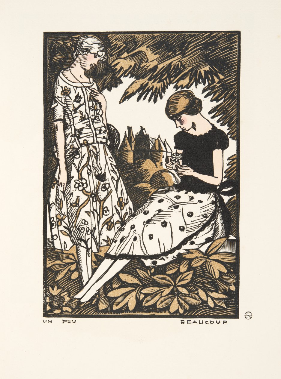 Un Peu, Beaucoup, from a Collection of Fashion Plates by Fernand Siméon