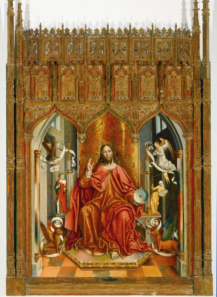 Jesus Christ Blessing with the Church and the Synagogue by Fernando Gallego