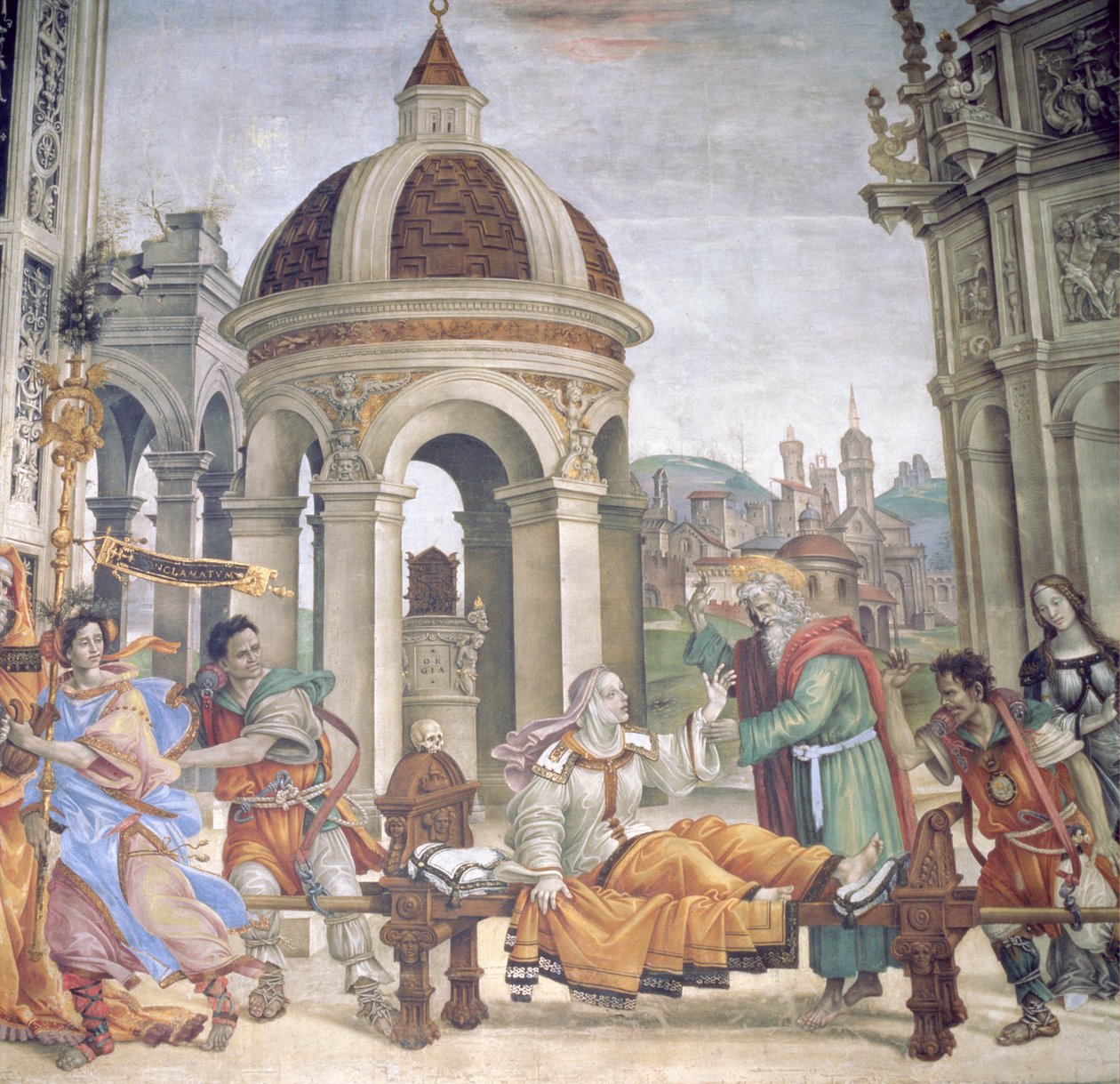 The Raising of Drusiana, from the Strozzi Chapel, 1502 by Filippino Lippi