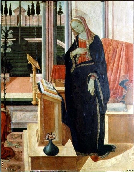Annunciation (detail) by Filippino Lippi