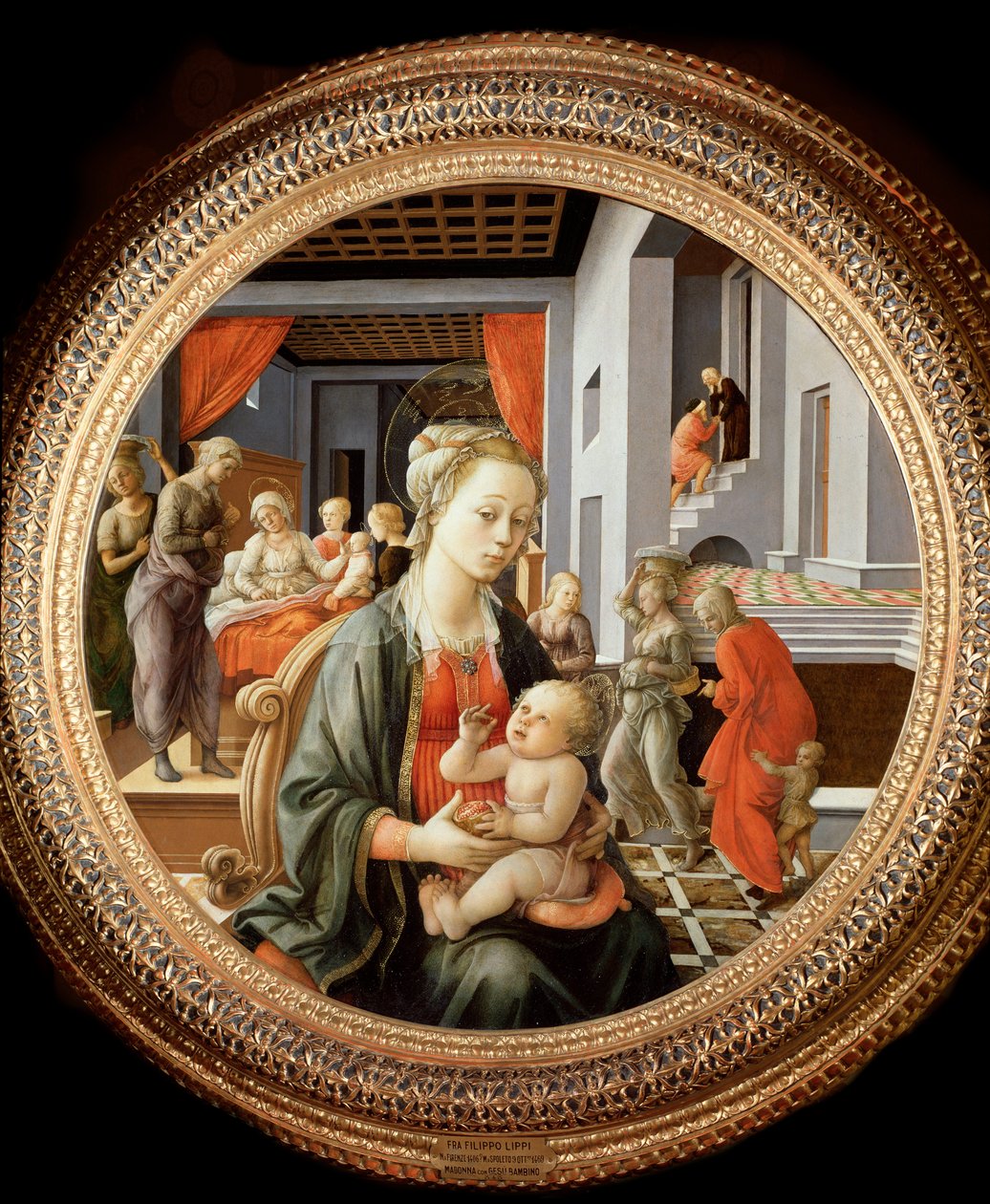 Virgin with Child and Scenes from the Life of St Anne by Filippo Lippi
