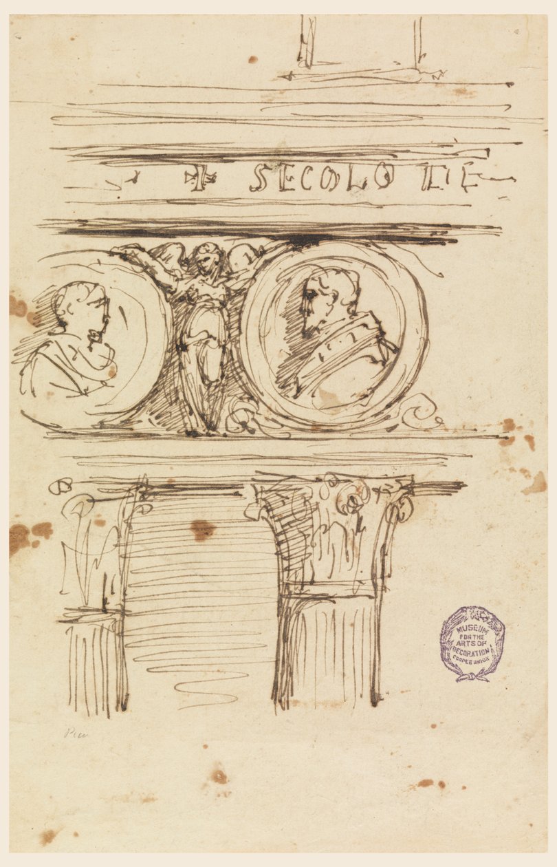Design for an Entablature by Filippo Marchionni