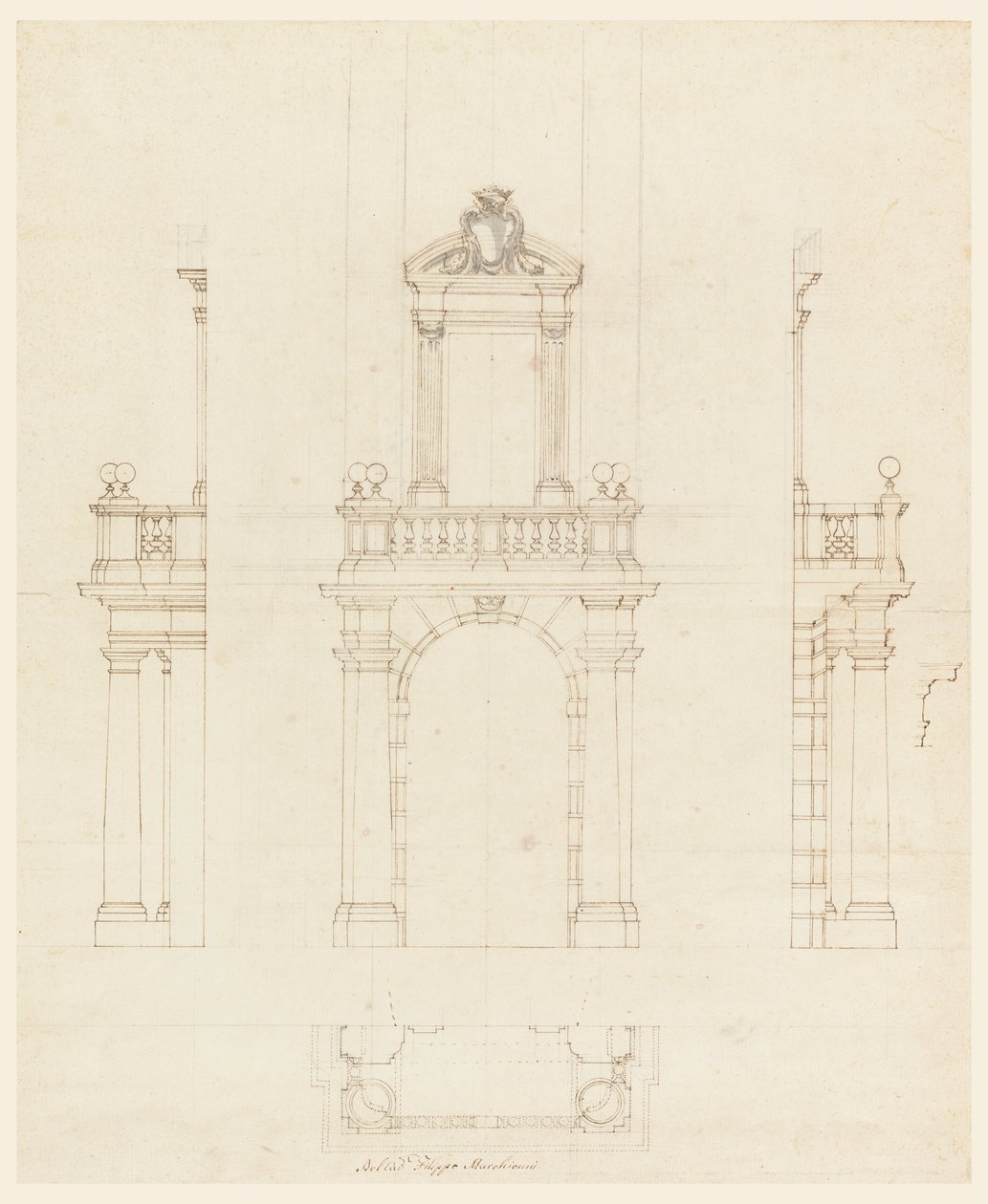 Door case and frame of a door by Filippo Marchionni