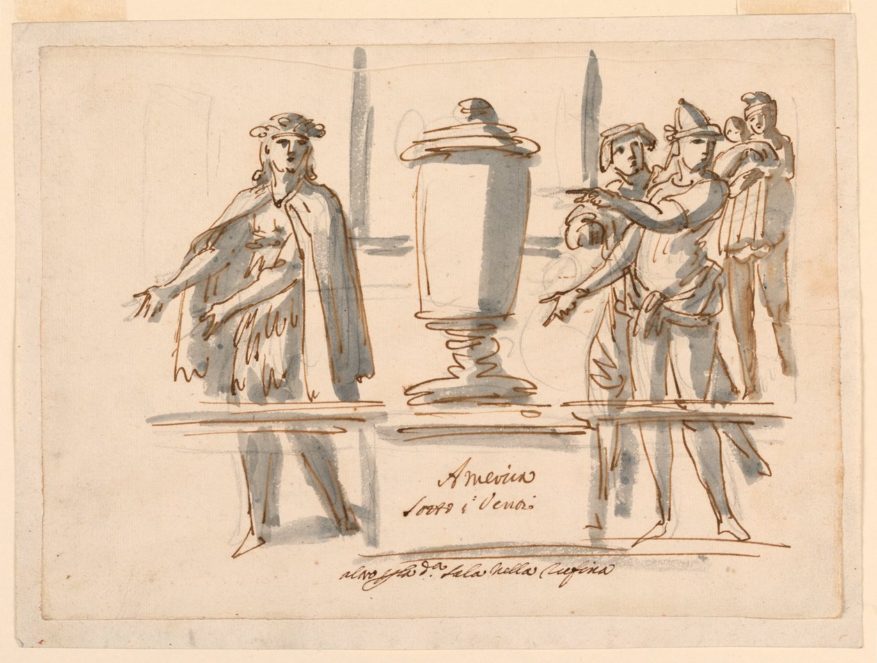 Allegory of America, Decoration for the Salon of Cardinal Falconieri in Frascati, 18th–19th century by Filippo Marchionni