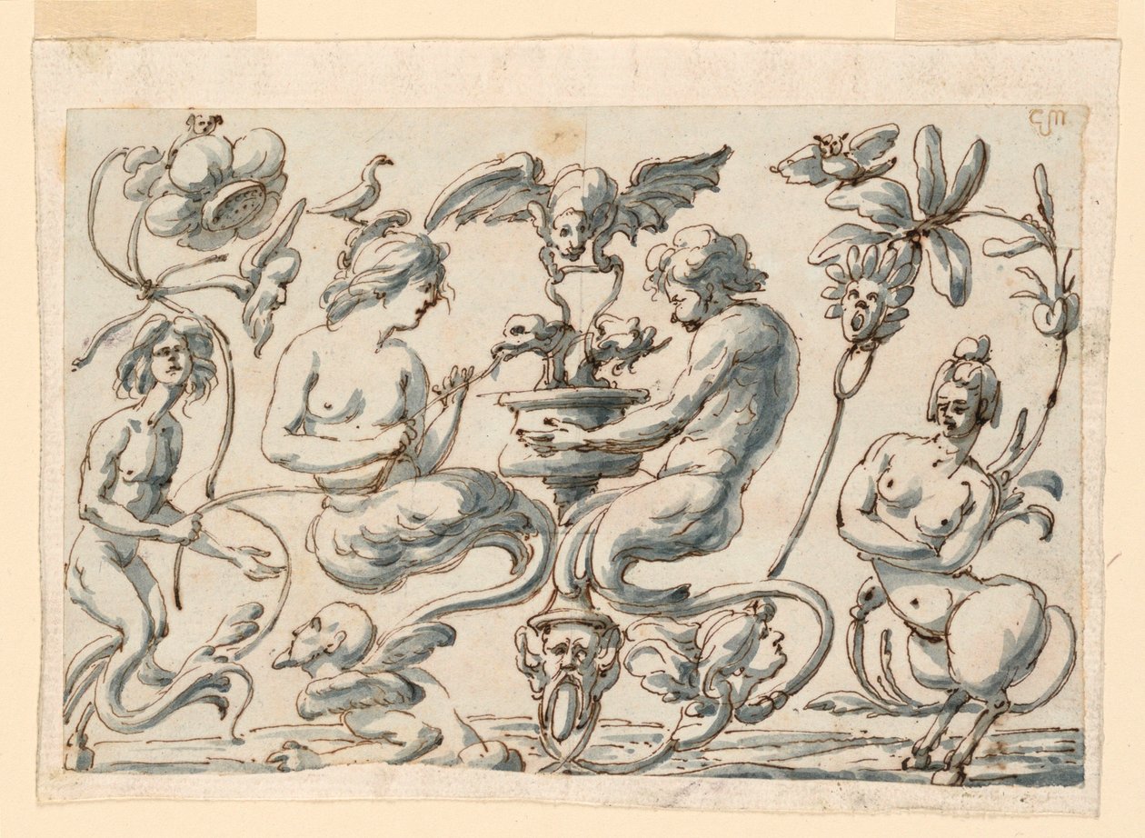 Grotesque for an Oblong Panel, 1730–50 by Filippo Marchionni