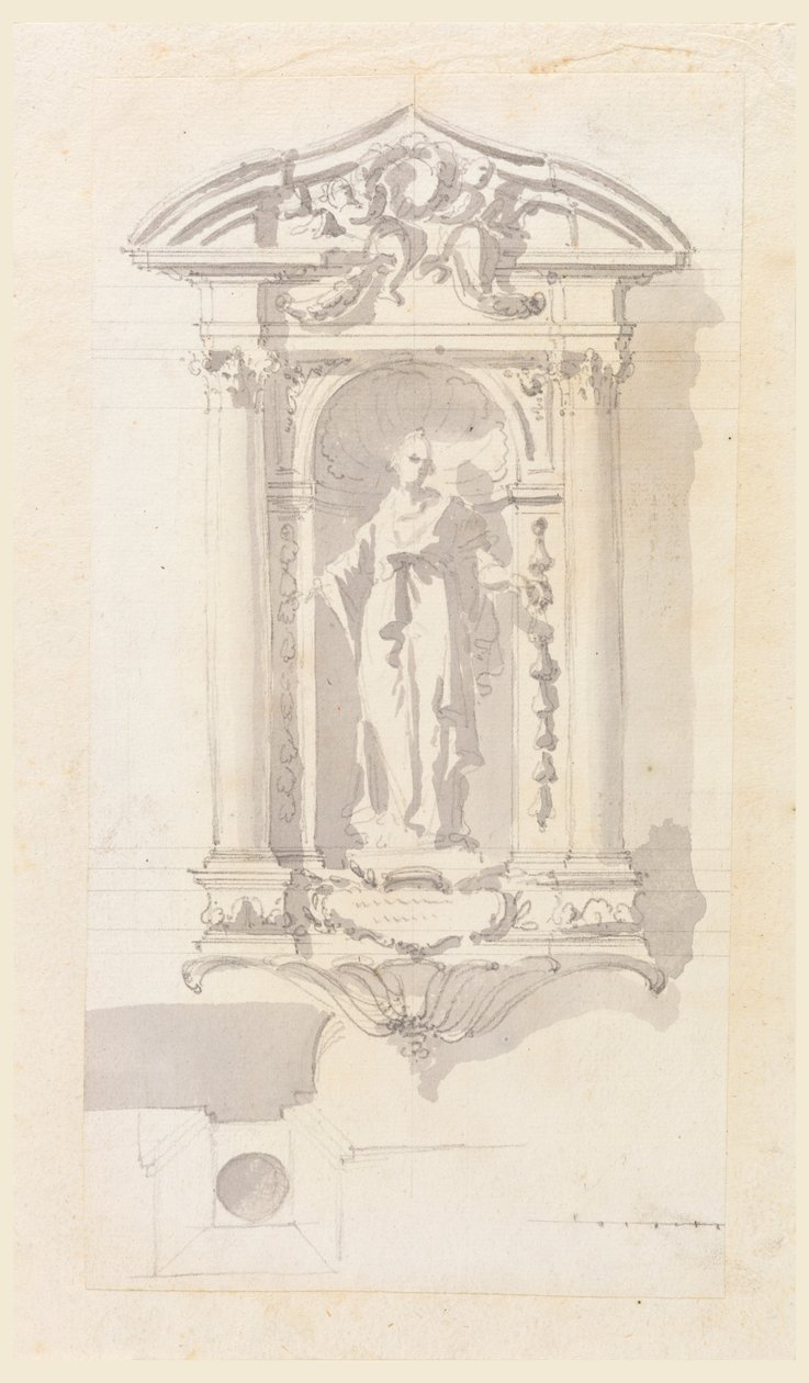 Niche with a Statue of a Female Saint by Filippo Marchionni