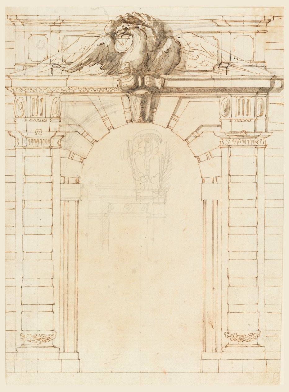 A Portal (recto); Portrait of a Young Warrior (verso) by Filippo Marchionni