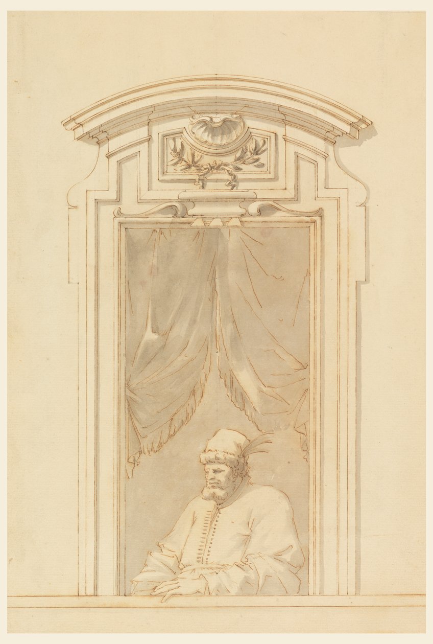 Window Case and Half of a Figure of a Turk by Filippo Marchionni