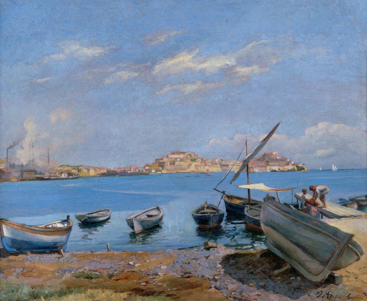 Portoferraio Viewed from San Giovanni by Filippo Marfori Savini