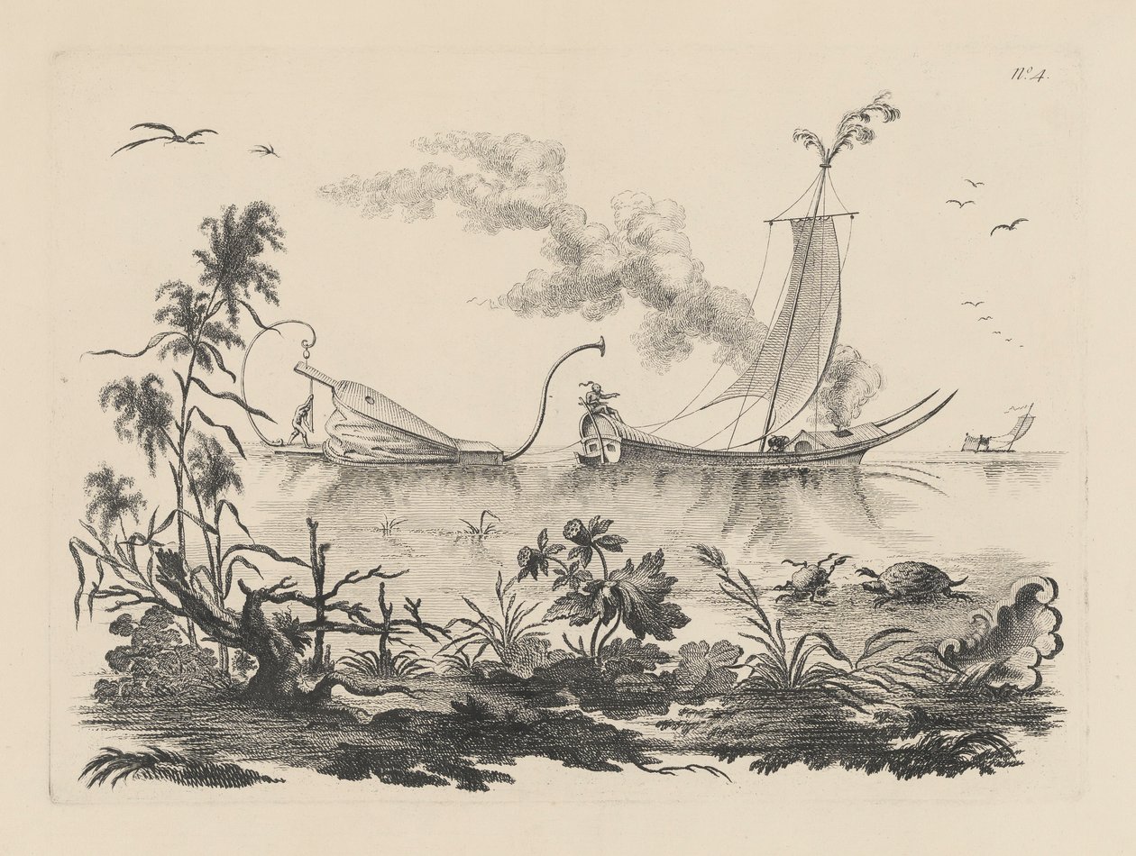 The Manner of Sailing by the Power of Bellows Practiced on that Planet by Filippo Morghen