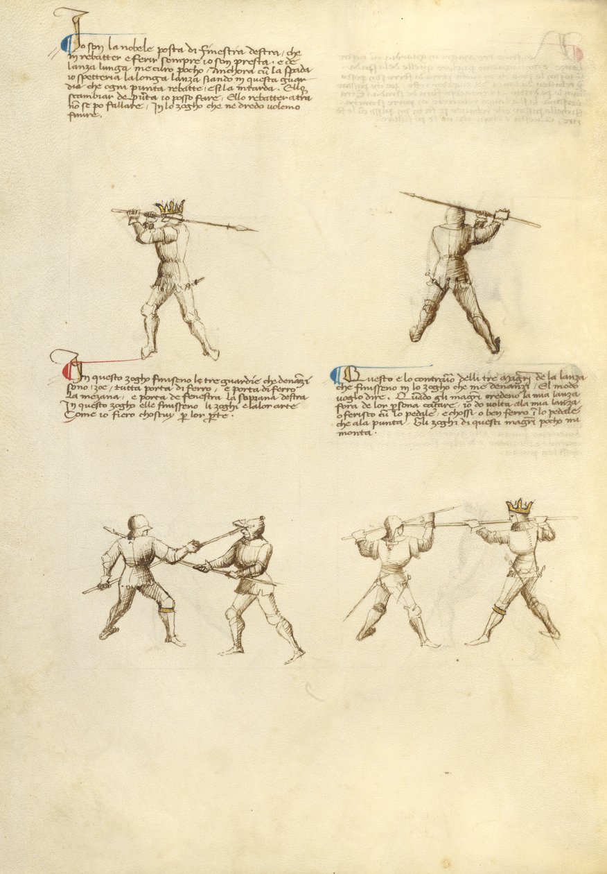 Combat with Lance by Fiore Furlan dei Liberi da Premariacco