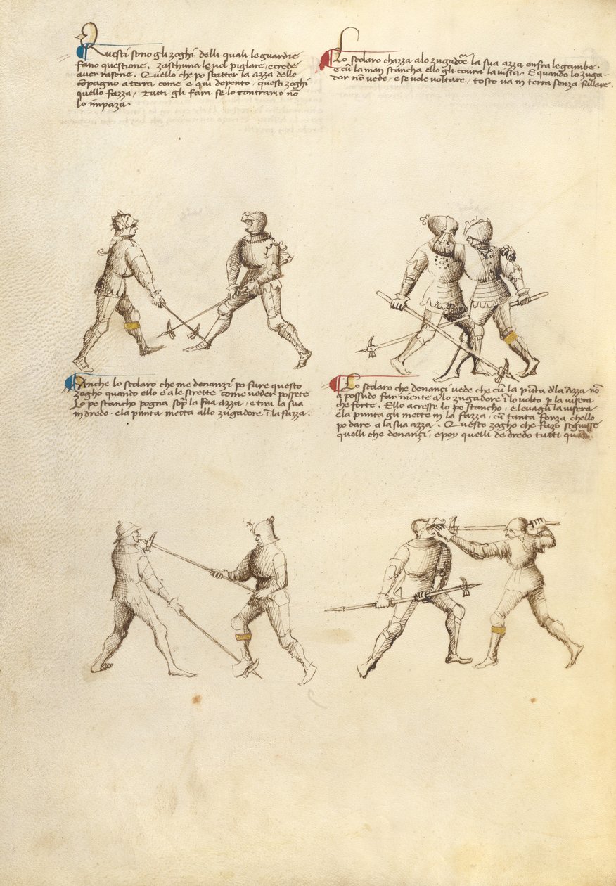 Combat with Pollaxe by Fiore Furlan dei Liberi da Premariacco