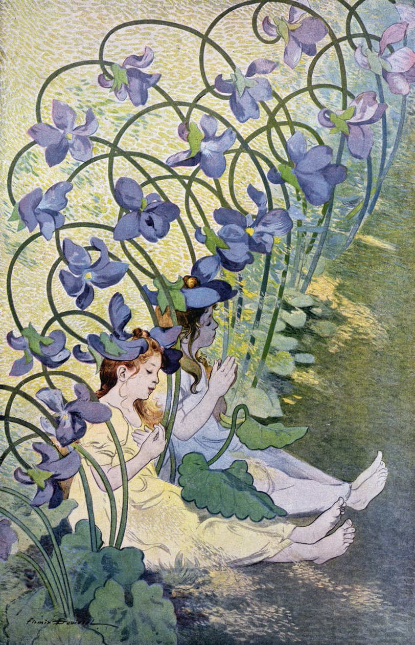 The Violets, Lively Flowers by Firmin Bouisset