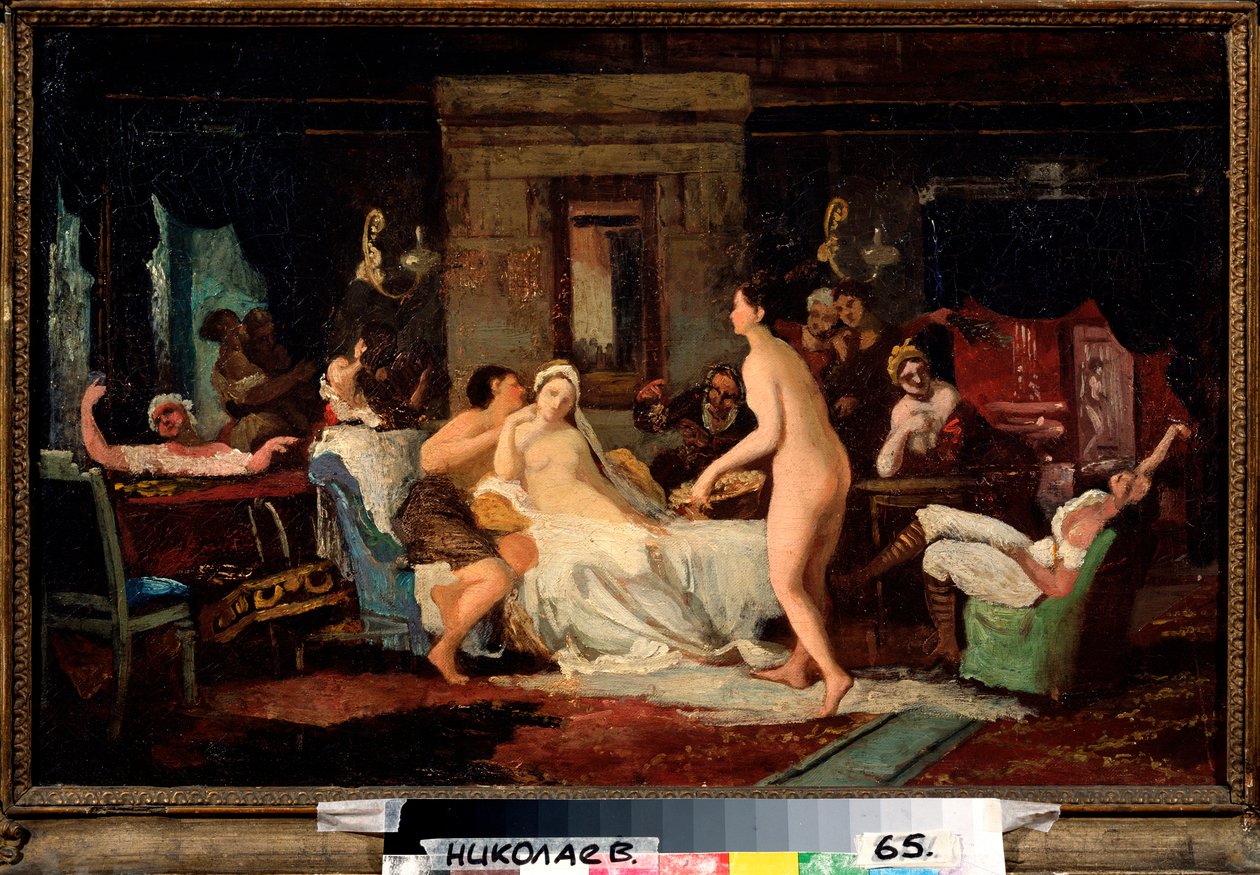 Eve of the Wedding Party in a Bath by Firs Sergeevich Zhuravlev
