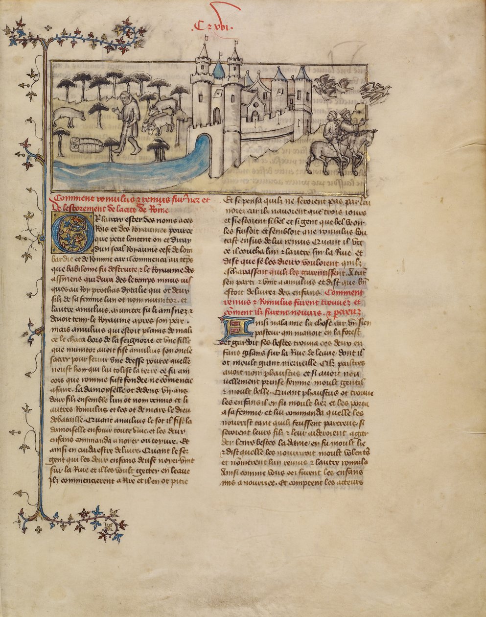 Romulus and Remus by First Master of the Bible historiale of Jean de Berry