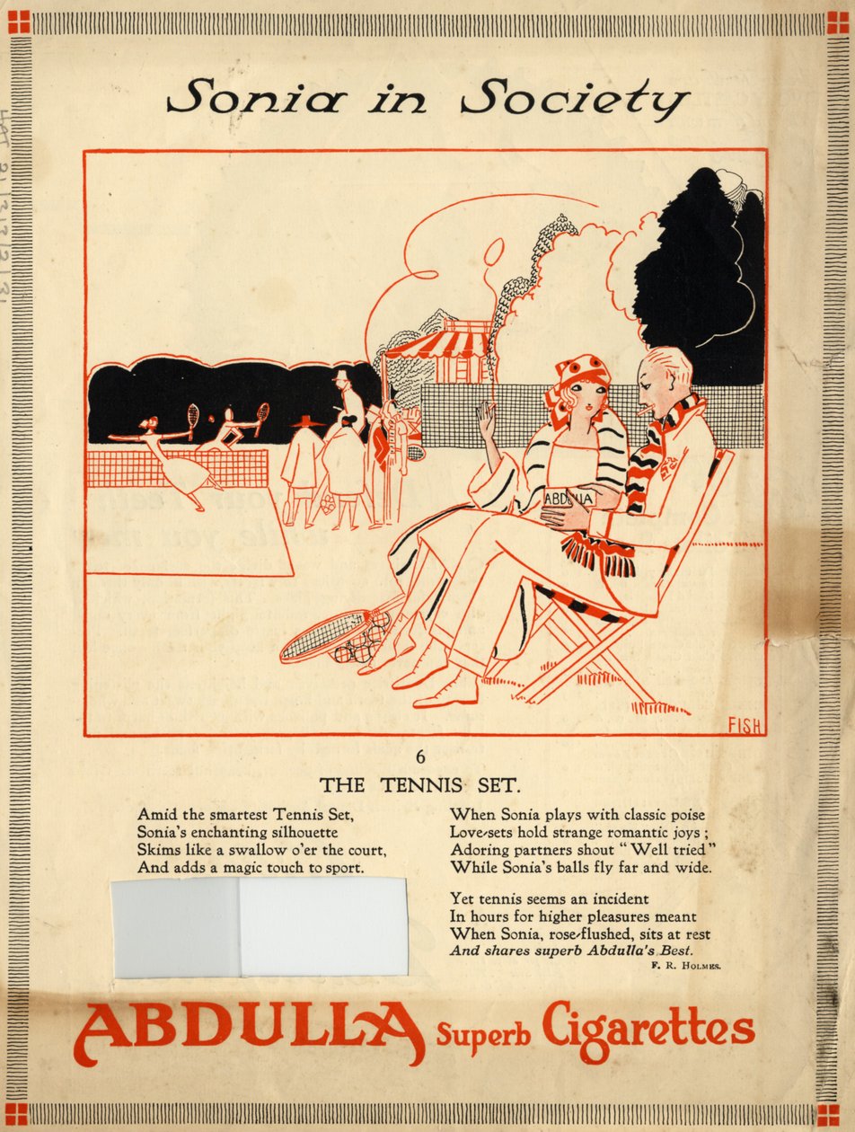 Abdulla Cigarettes, 1920s by Fish