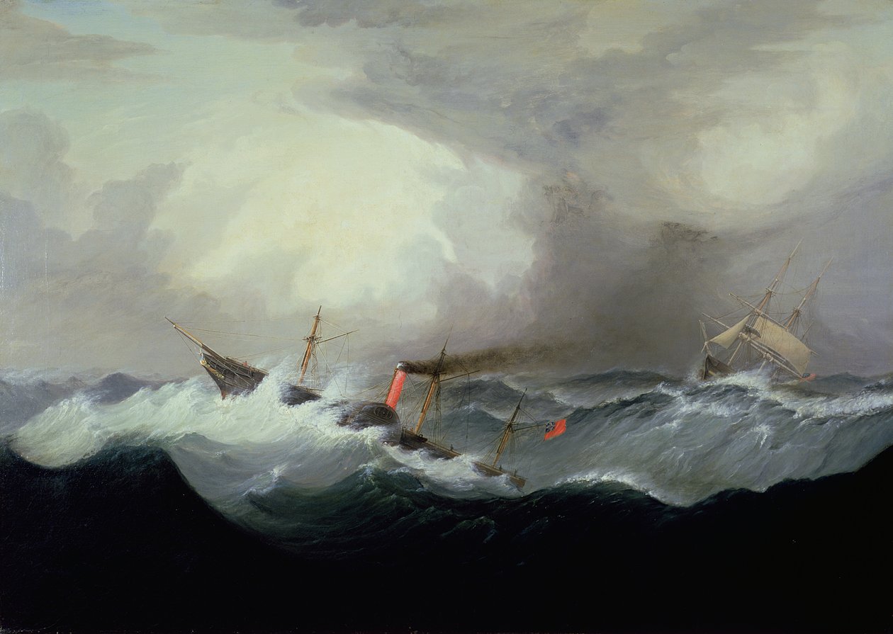 S.S Britannia by Fitz Henry Lane