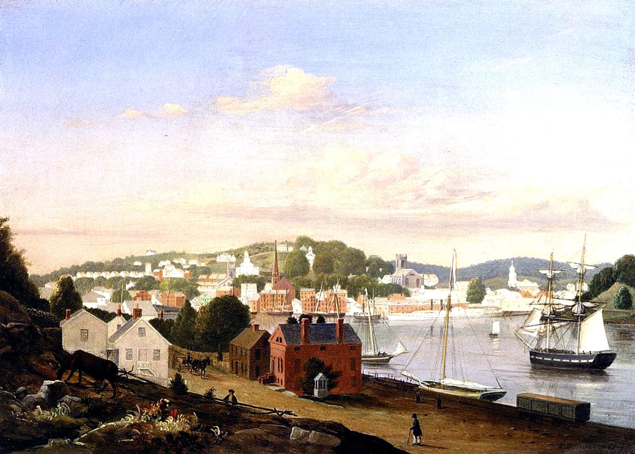 View of Norwich, Connecticut, USA, 1849 by Fitz Henry Lane