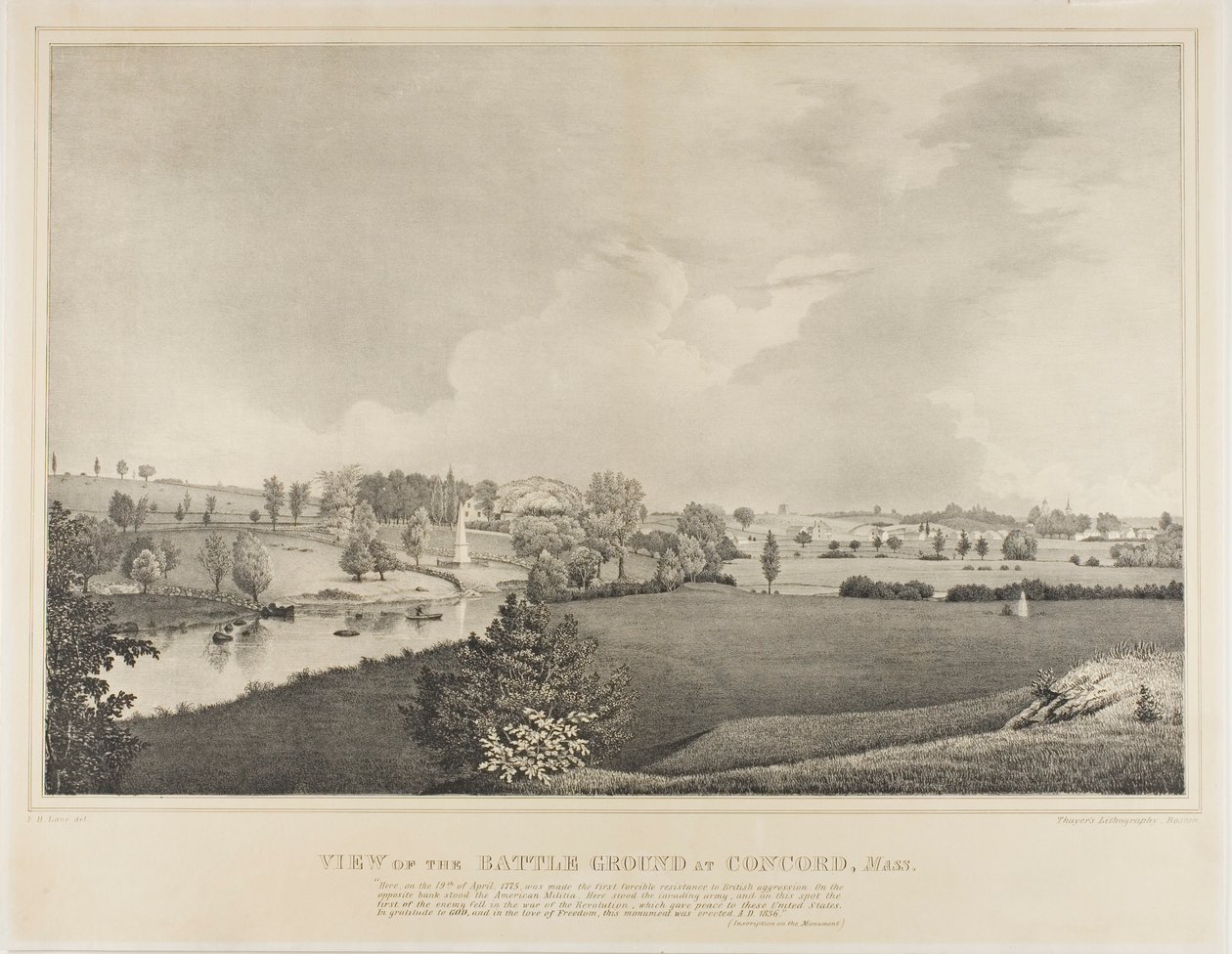 View of the Battle Ground at Concord, Massachusetts by Fitz Henry Lane