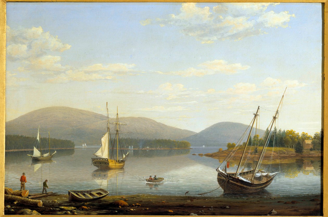 View of the Port of Somes in Maine, United States by Fitz Henry Lane