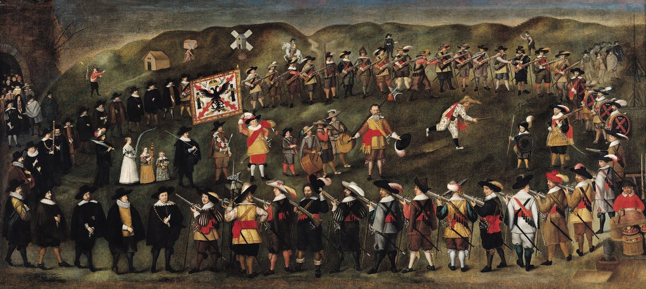 Members of the Brotherhood of St. Barbara of Dunkirk by Flemish School