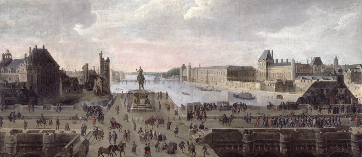 View of the Pont-Neuf and the River Seine Looking Downstream by Flemish School