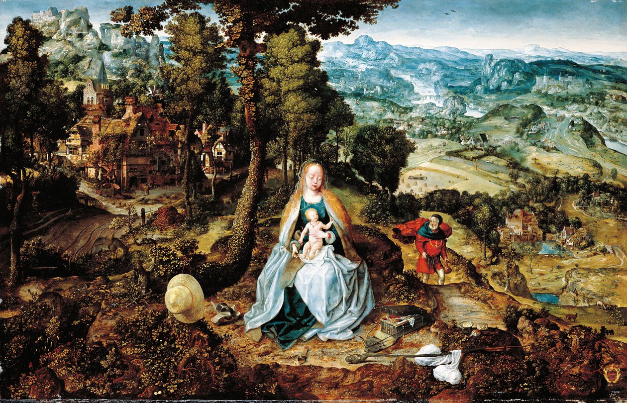 An Extensive Landscape with The Rest on the Flight to Egypt by Flemish School