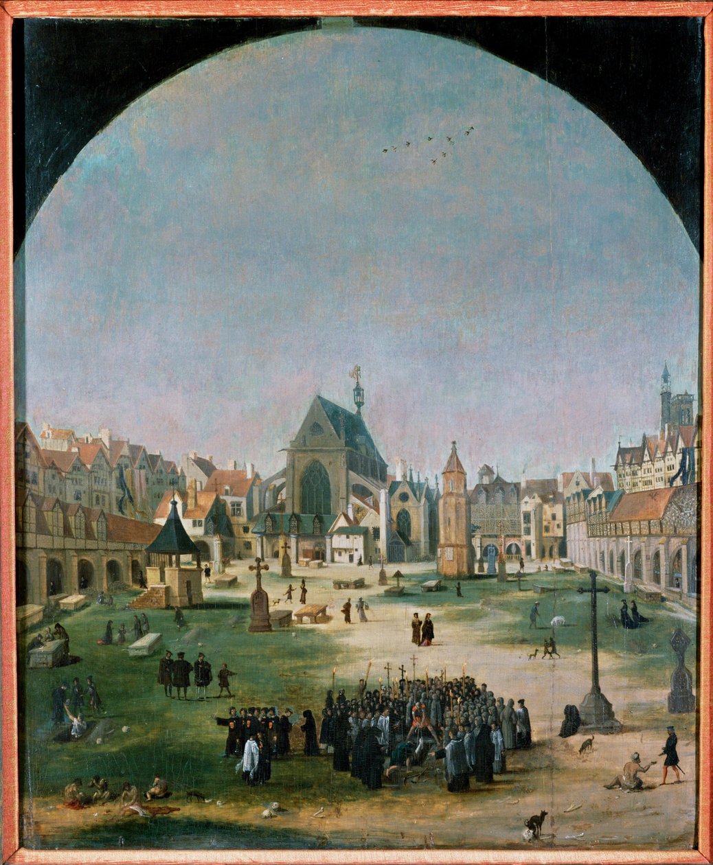 Cemetery and Church of the Innocents by Flemish School